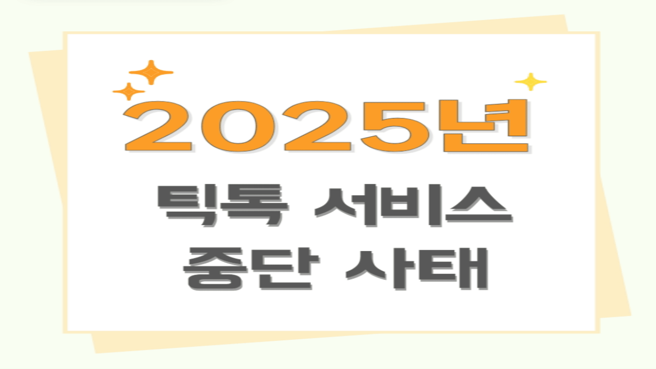 틱톡 서비스 중단 사태