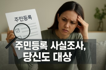 주민등록 사실조사 대상자 확인 방법