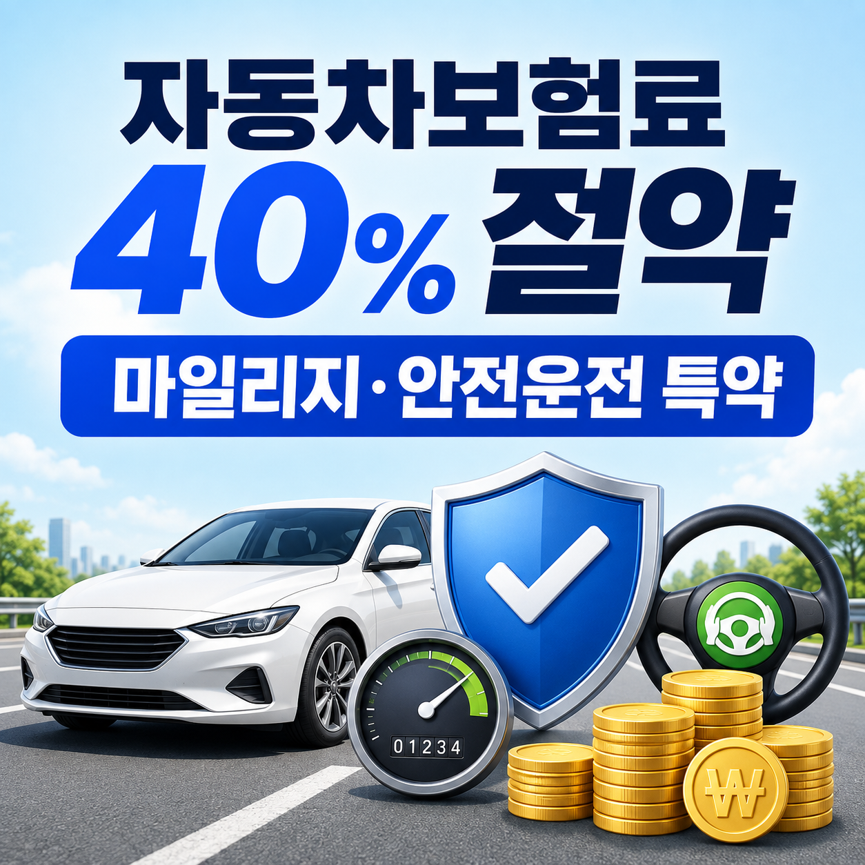 자동차보험료 40% 아끼는 법! 주행거리 마일리지와 안전운전 할인특약 총정리