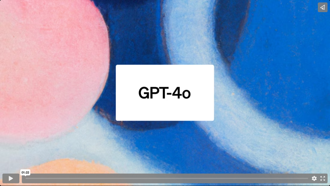 오픈AI, 새로운 멀티모달 모델 GPT-4o 공개