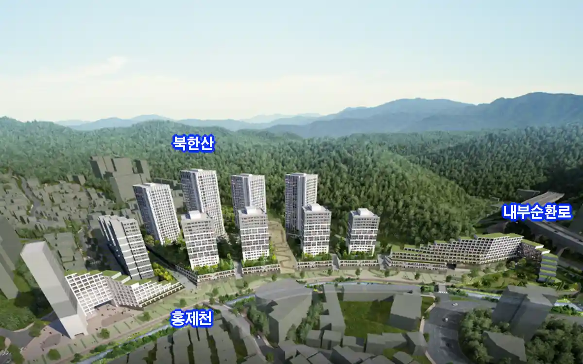 홍은동8-400일대-아파트-홍제천-북한산-1600세대-이미지