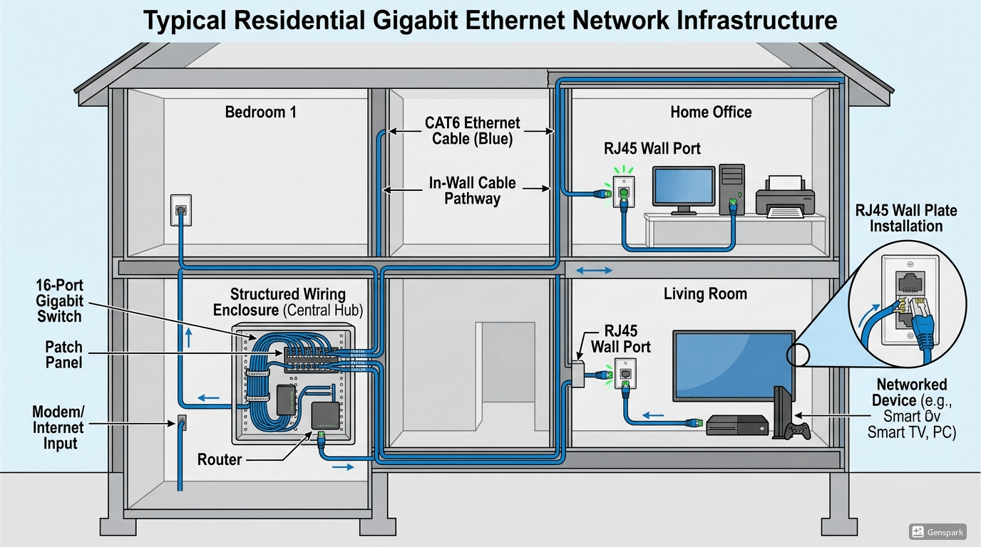 벽면 랜 포트 활성화 3단계 &ndash; 단자함부터 각 방까지 숨겨진 랜선 찾아 유선 인터넷 연결하는 실전 가이드 참고 이미지