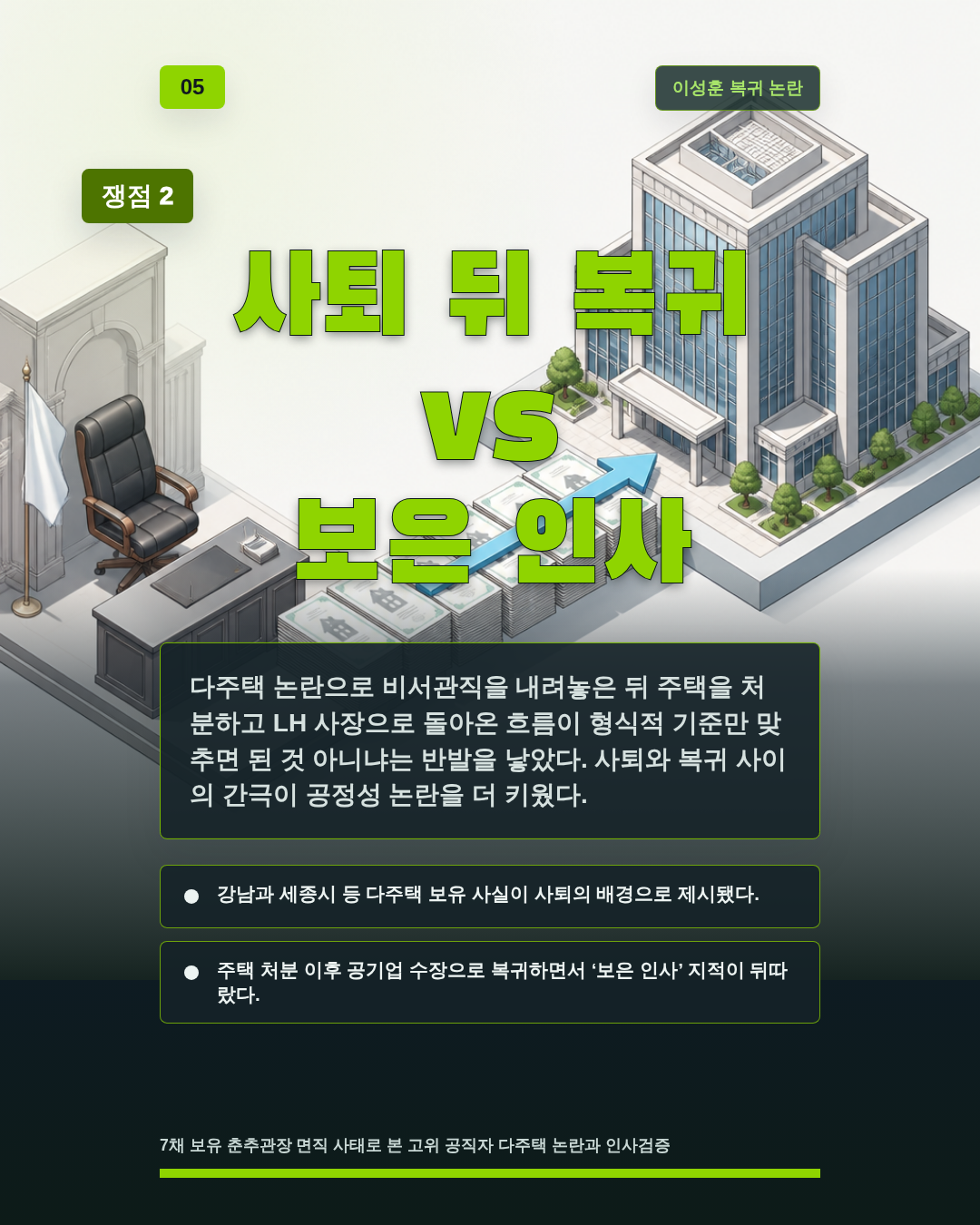 사퇴 뒤 복귀 vs 보은 인사