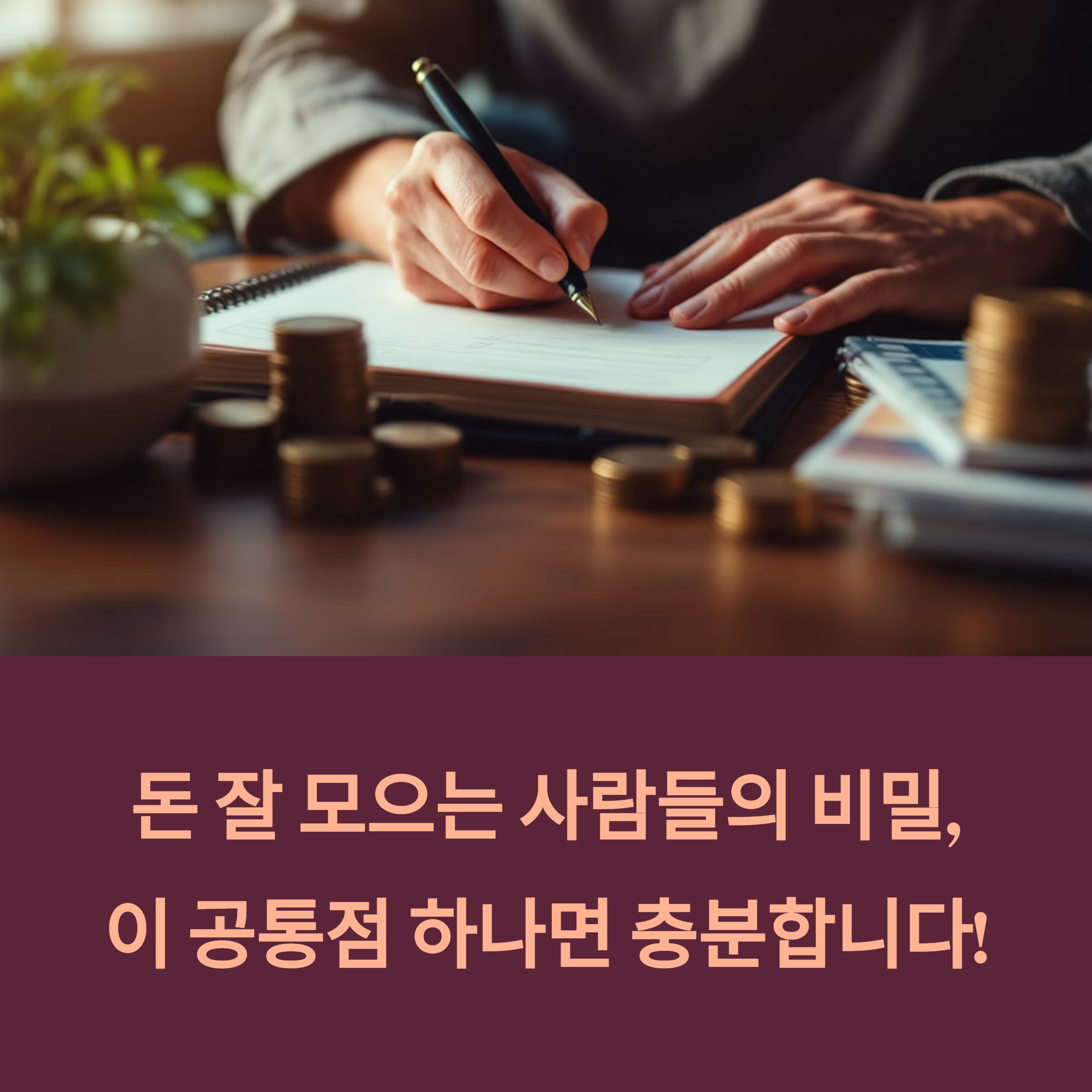 돈 잘 모으는 사람들의 비밀, 이 공통점 하나면 충분합니다