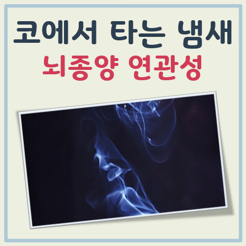 코에서 타는 냄새 뇌종양 대표 이미지