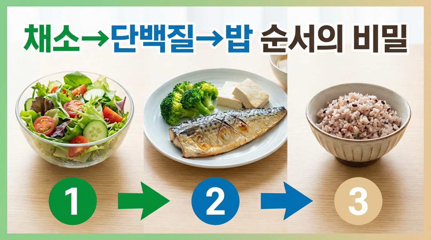 혈당 감소 식사법 - 순서