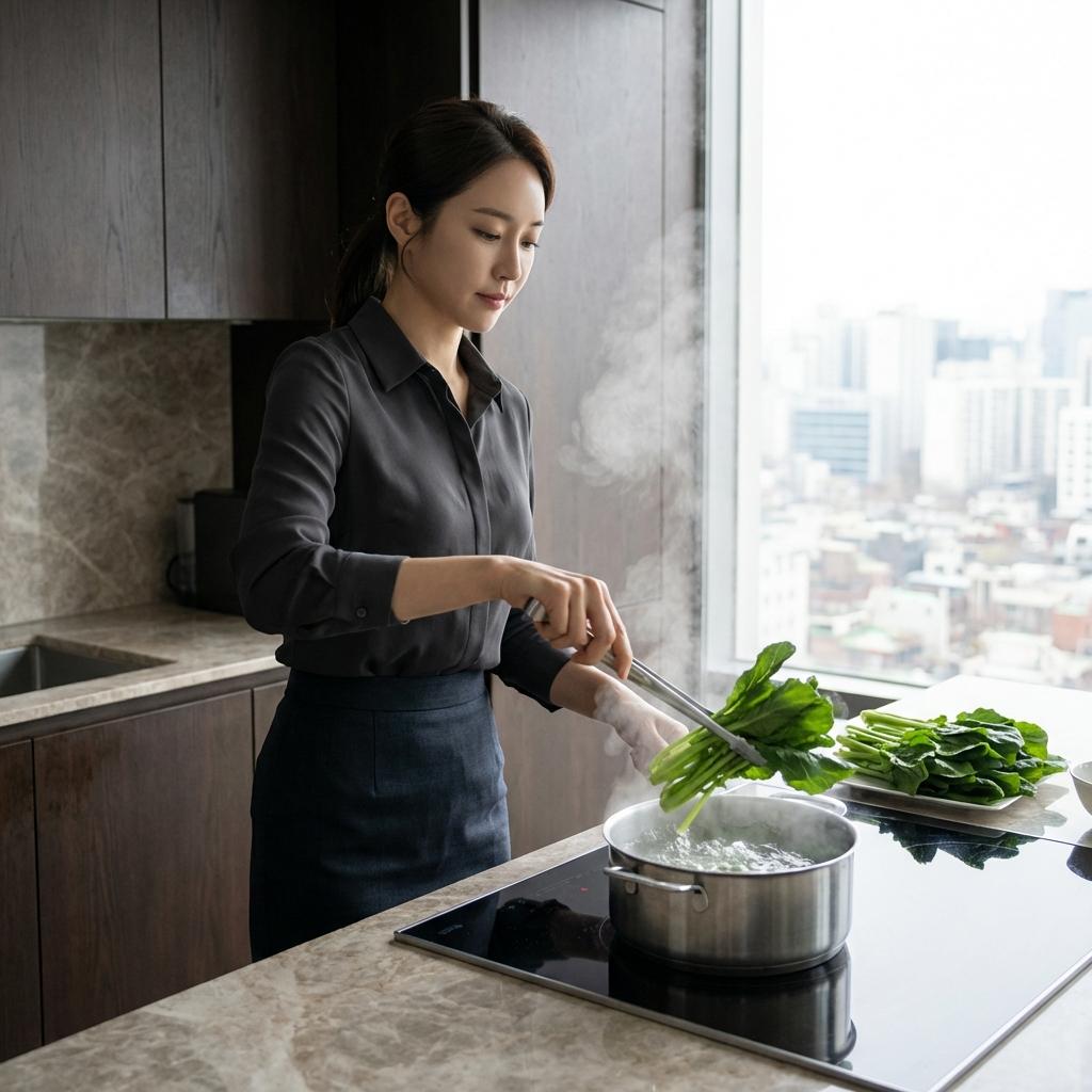 지금 제철인 겨울초, 생채보다 숙채가 건강에 좋은 까닭