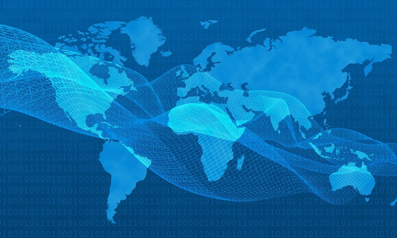 세계지도 물결화