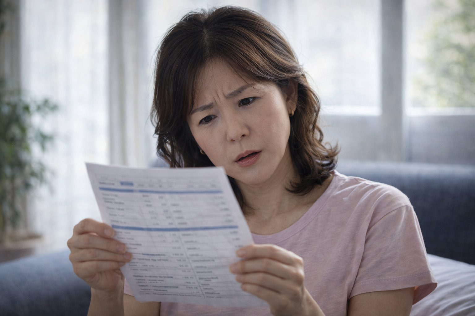수면다원검사 결과지를 보며 이해하기 어려워하는 모습