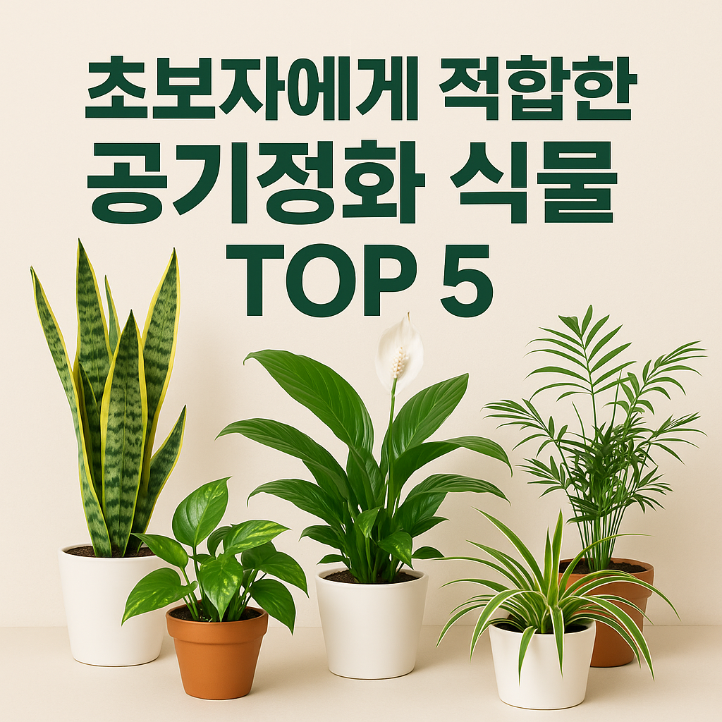 초보자도 키우기 쉬운 공기정화 식물 TOP 5 사진