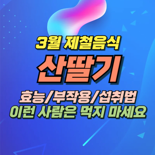 산딸기 효능 부작용