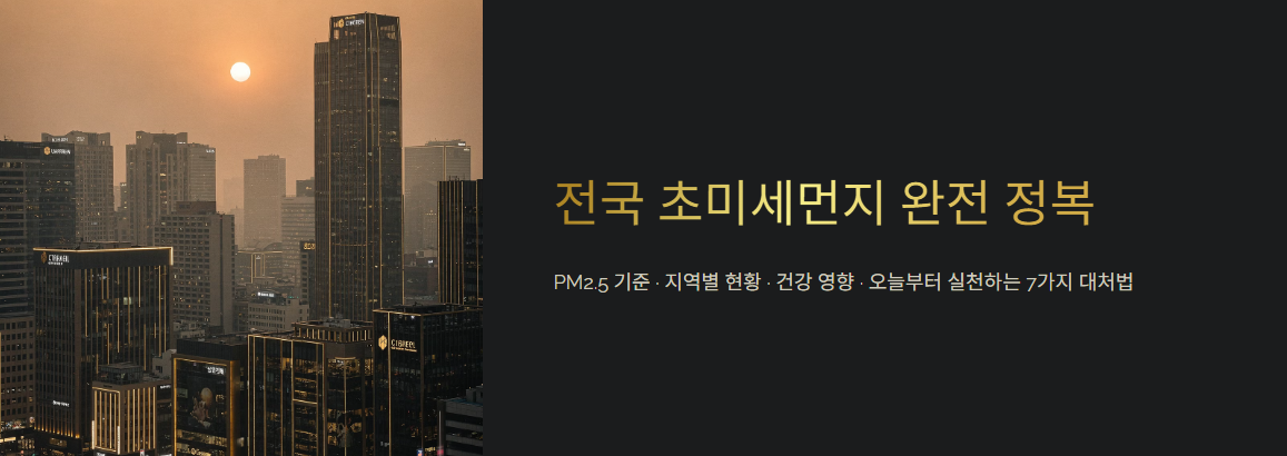 전국 초미세먼지 완전 정복