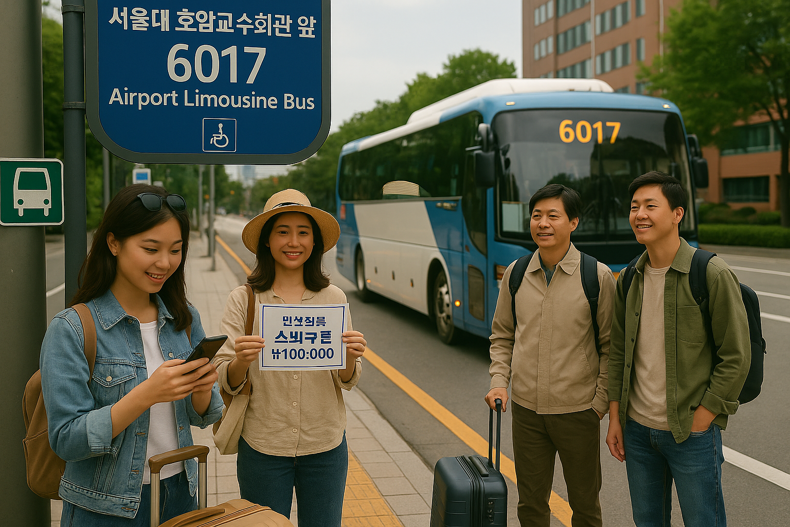 6017 공항버스 시간표 관련 이미지