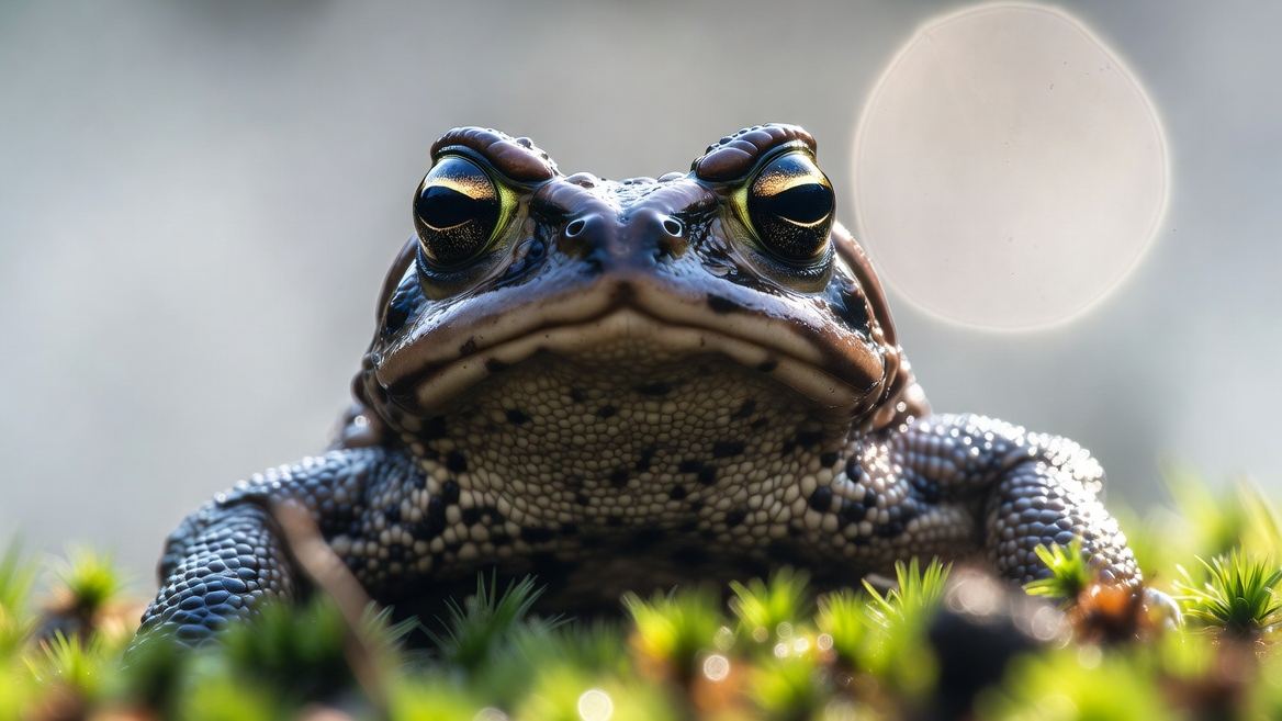 수분 유지가 생명인 두꺼비의 민감한 피부와 서식 환경의 디테일