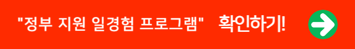 정부 지원 일경험 프로젝트 링크 배너