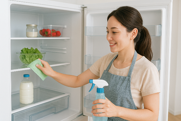 냉장고 청소 정리 이미지 입니다.