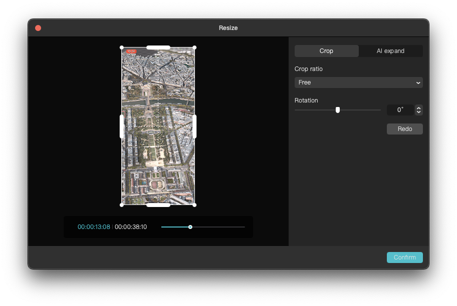 Capcut 영상 Crop Ratio 변경