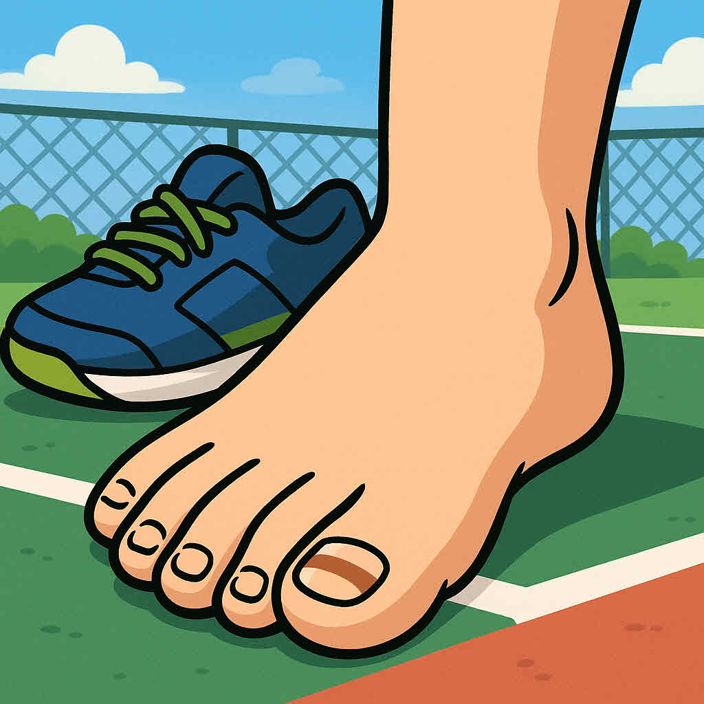 테니스 치다 발톱이 갈색으로 변했나요? 둘째 발톱 빠지는 이유와 대처법