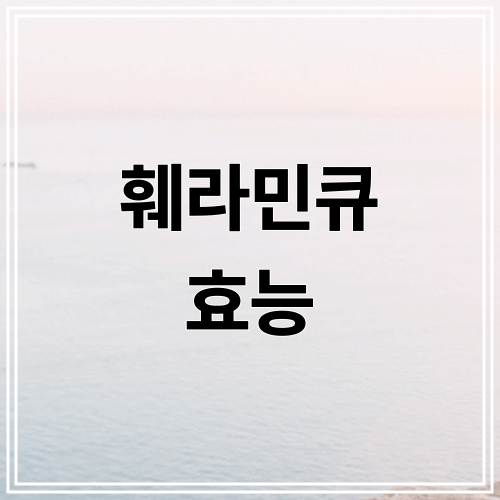 훼라민큐 효능