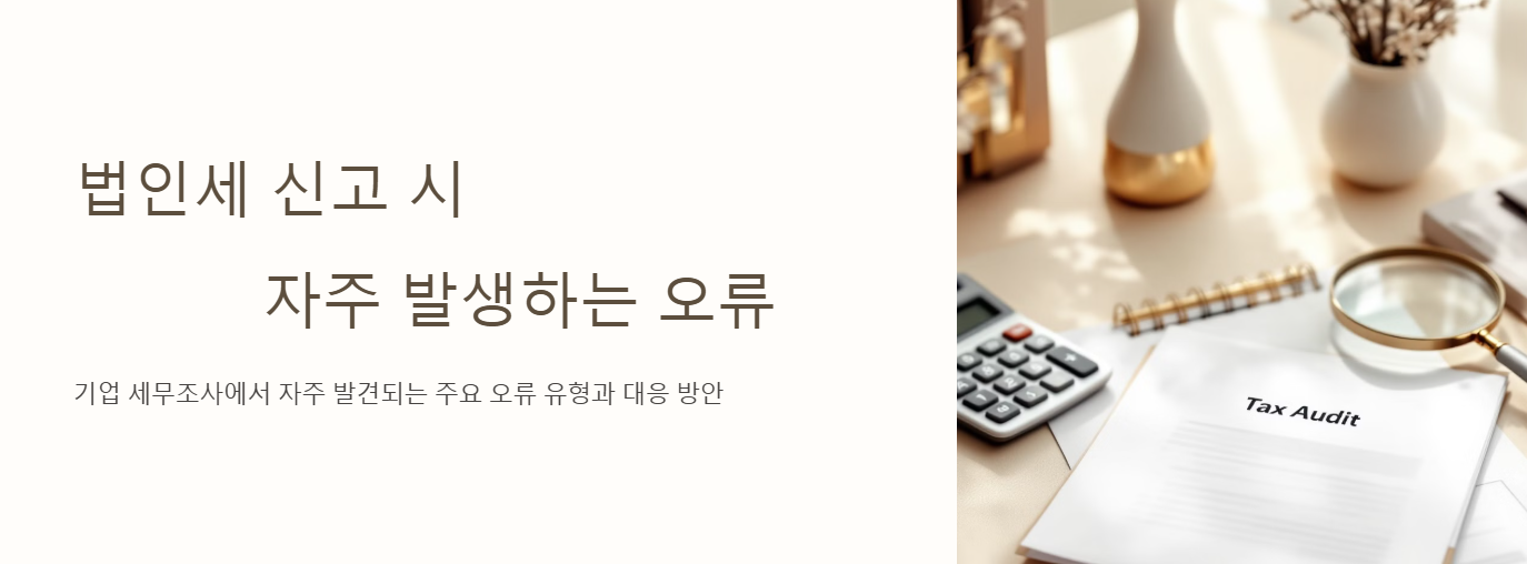 세무조사 대비 법인세 신고 시 자주 틀리는 항목