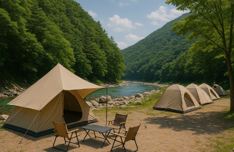 계곡 캠핑장 관련 사진