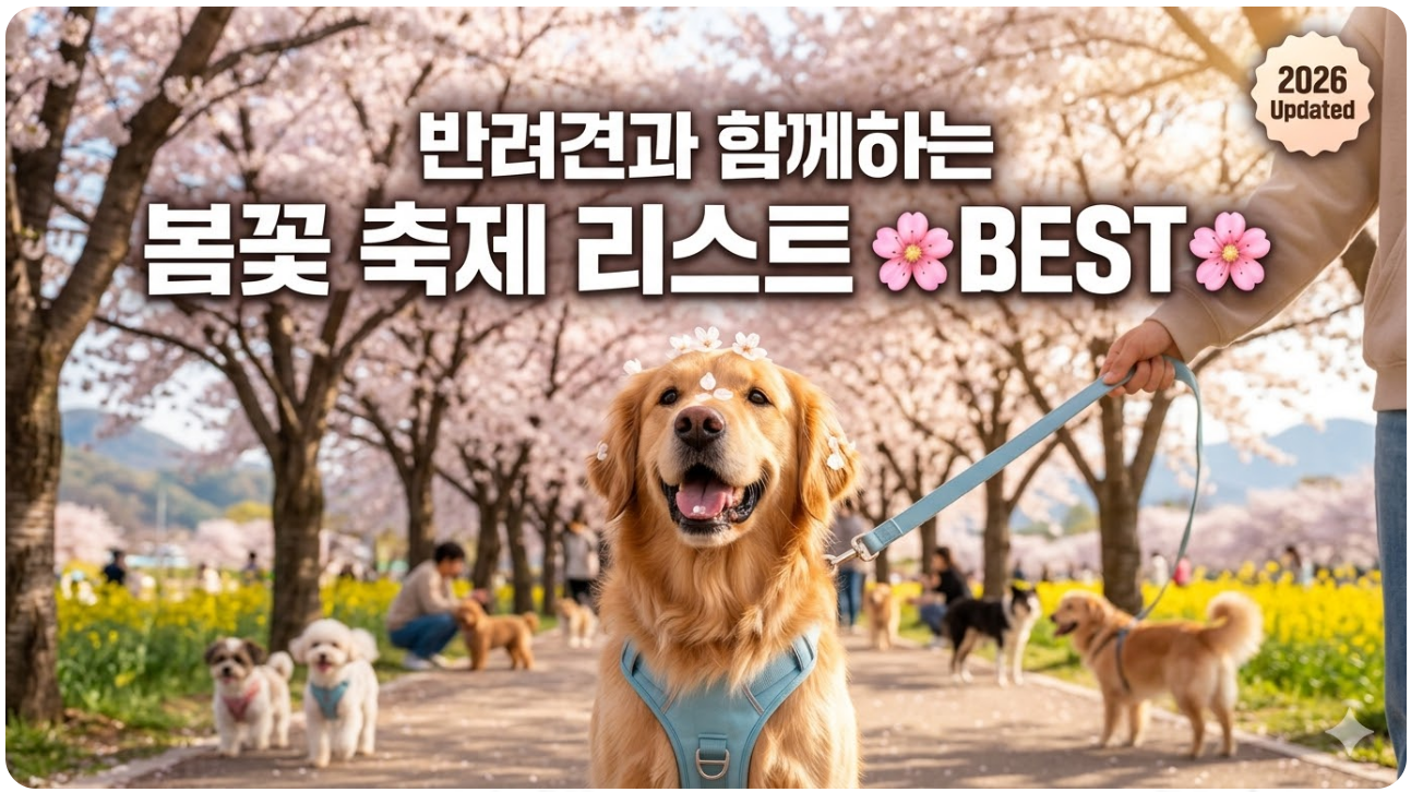 2026 반려견과 함께하는 봄꽃 나들이, 애견 동반 가능 축제, 장소 리스트