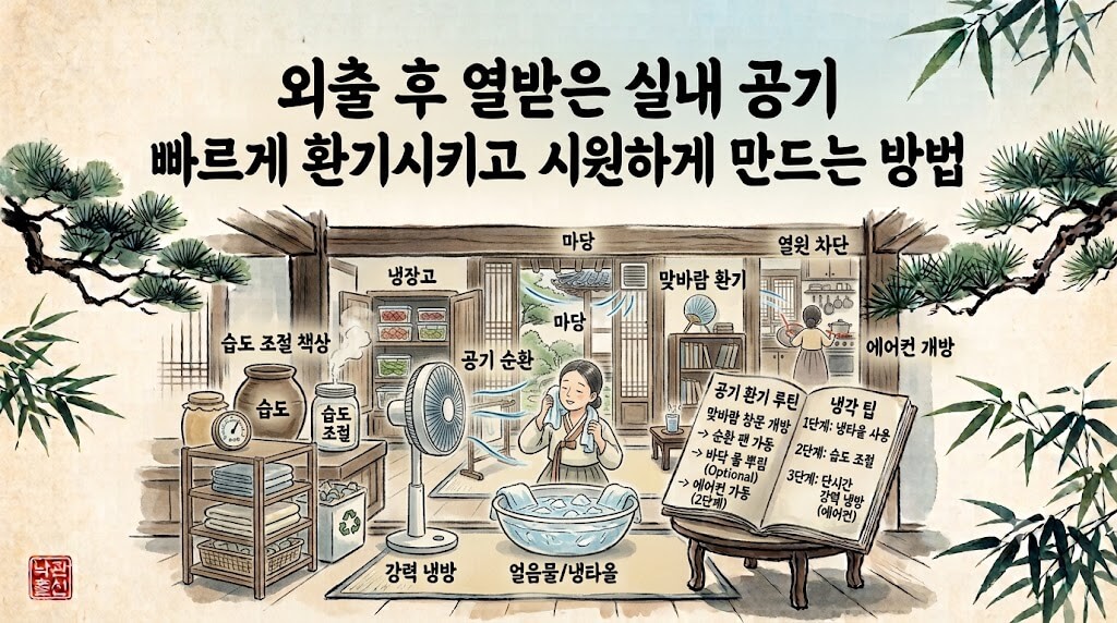외출 후 열받은 실내 공기 빠르게 환기시키고 시원하게 만드는 방법