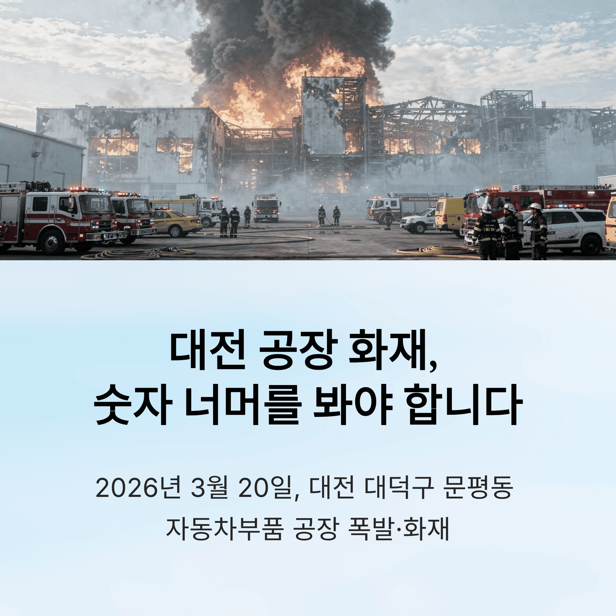 대전 공장 화재 현장
