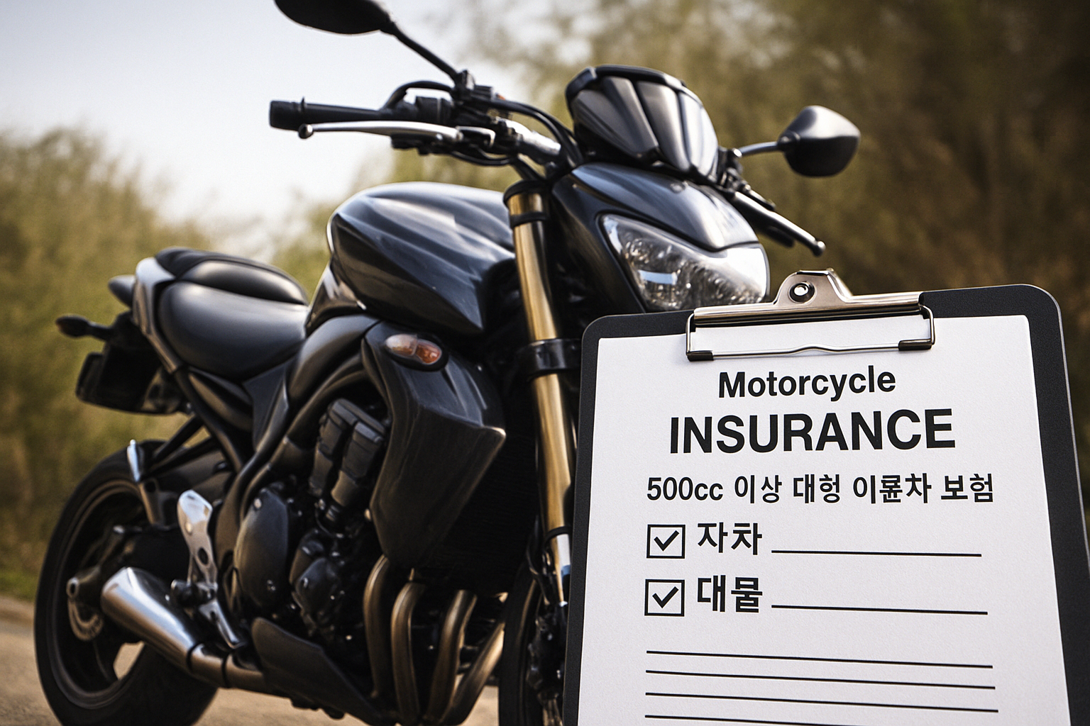 오토바이 보험가입서
