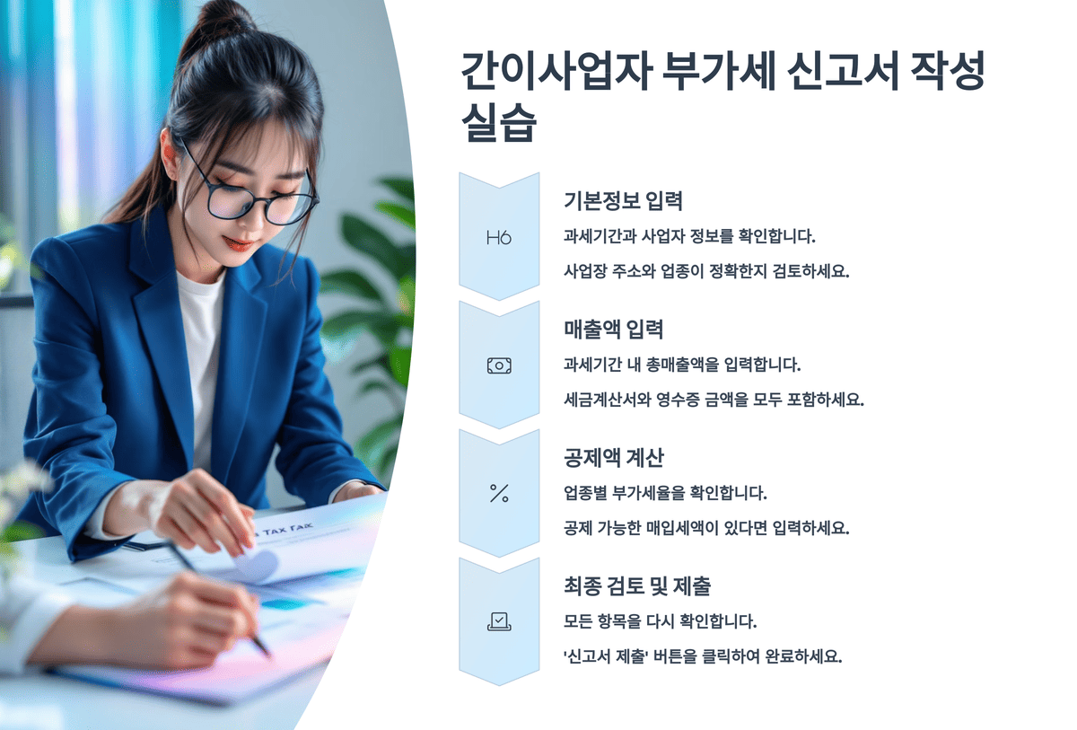 간이사업자 부가세 신고서 작성 실습