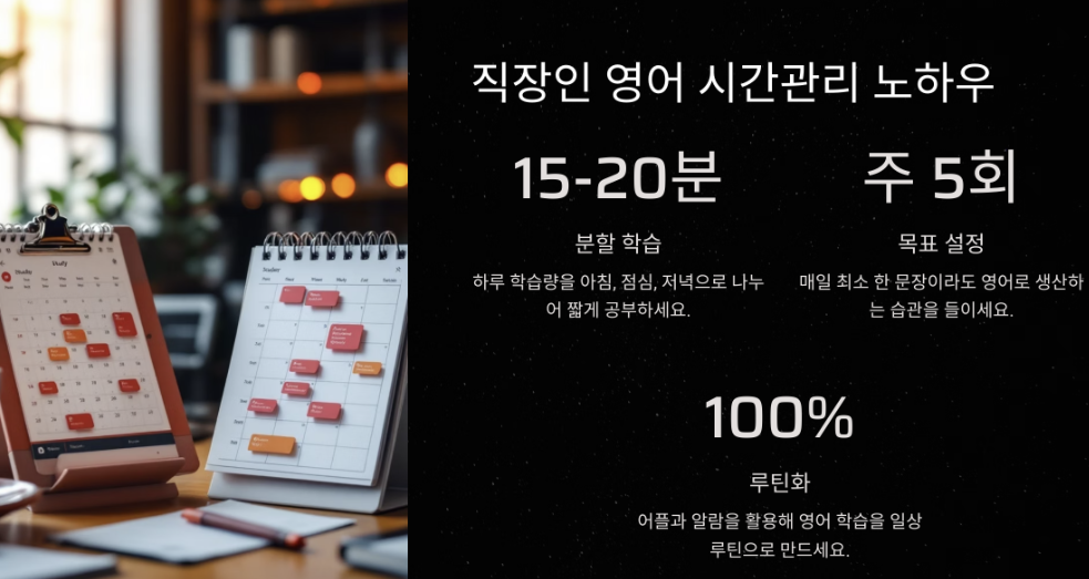 직장인 영어 시간 관리 노하우