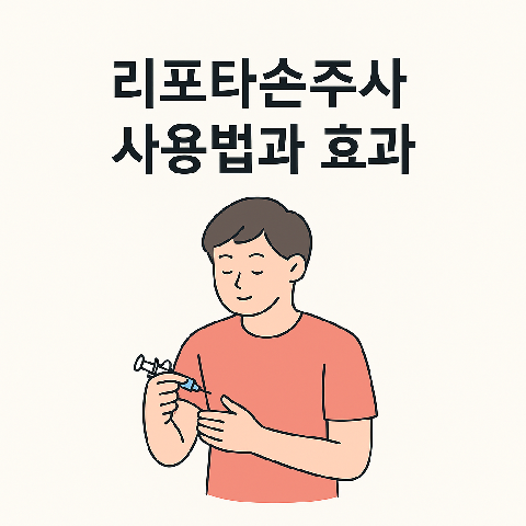 리포타손주사 사용법과 효과