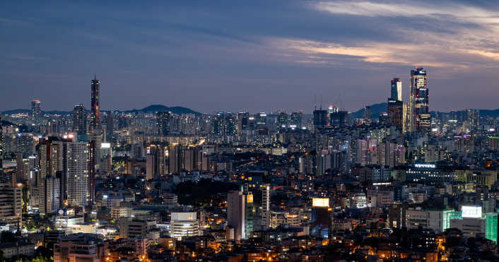 서울 도시건물 야경