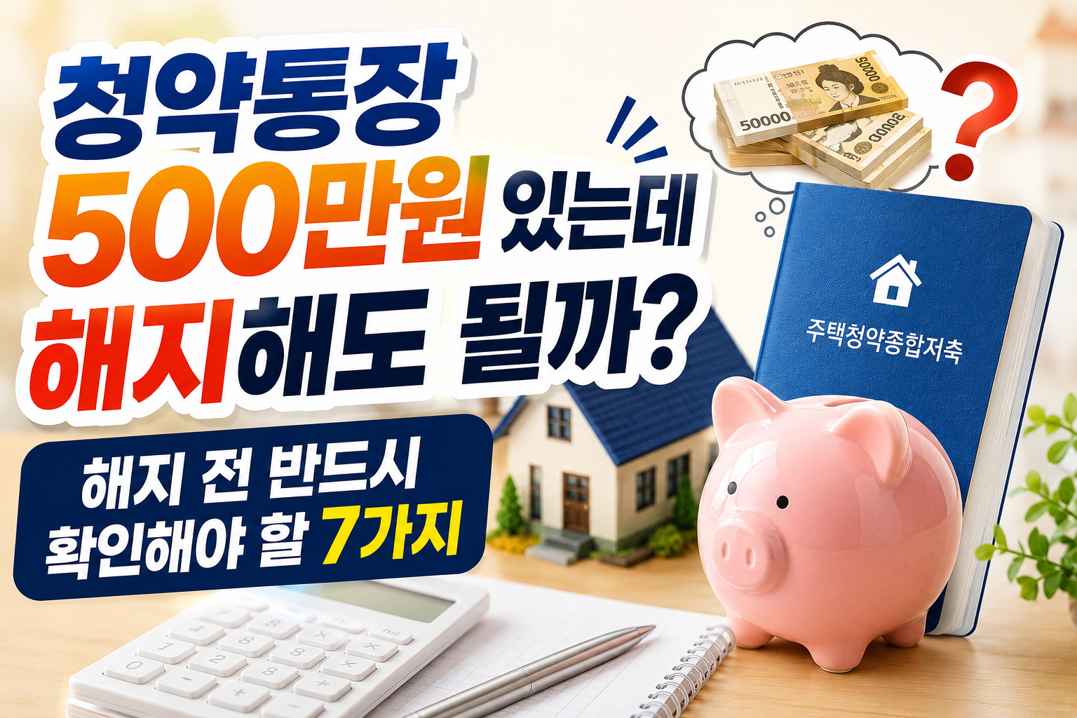 청약통장 500만원 있는데 해지해도 될까? 해지 전 반드시 확인해야 할 7가지 관련 사진