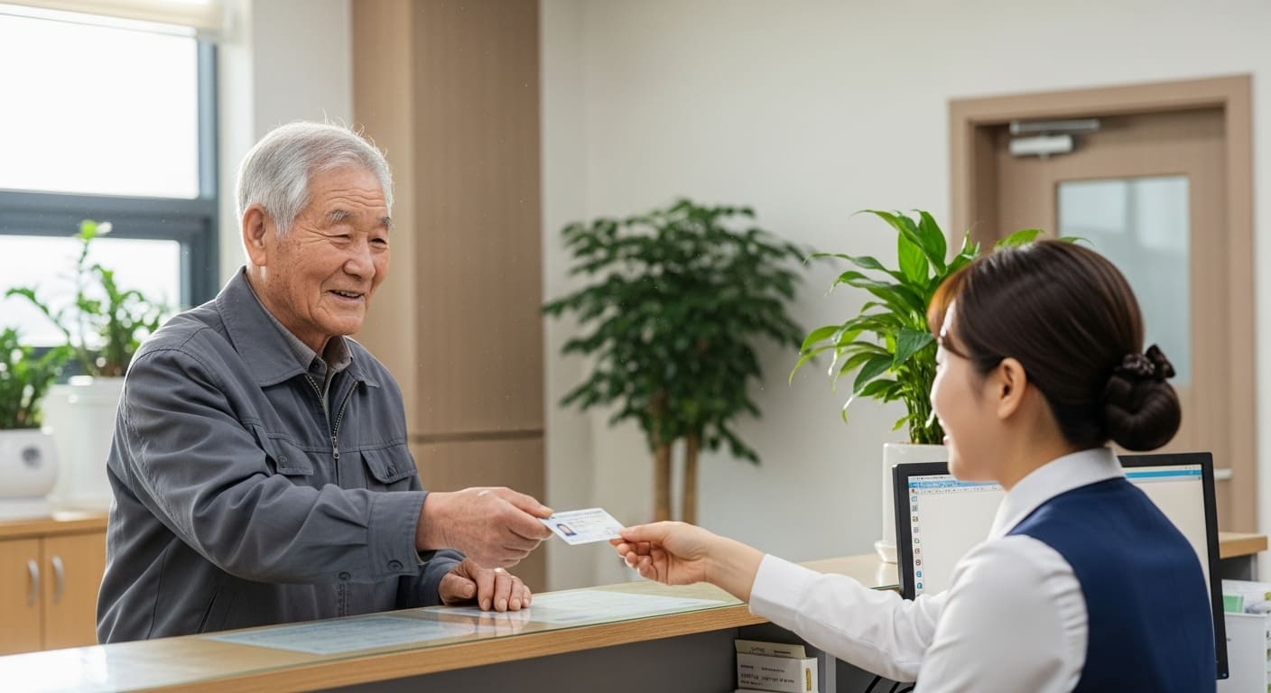 운전면허 반납 지원금을 신청하는 노인 모습