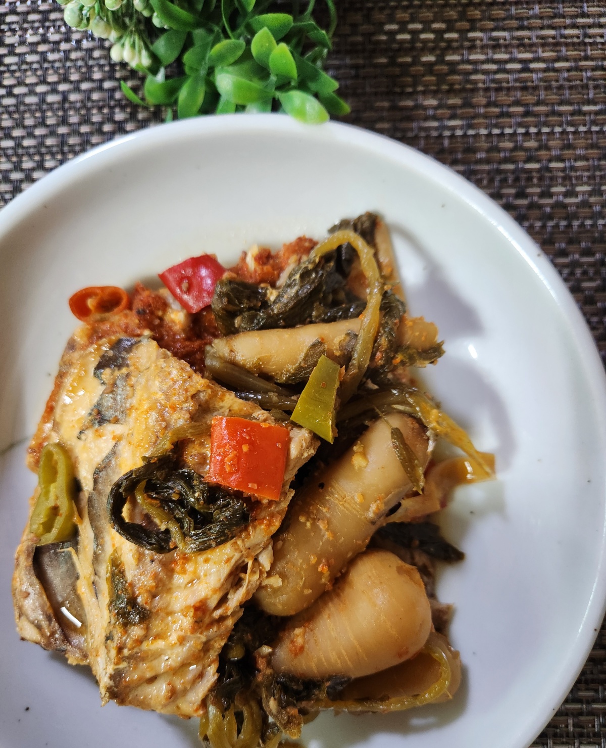 쌀뜨물알타리묵은지고등어찜