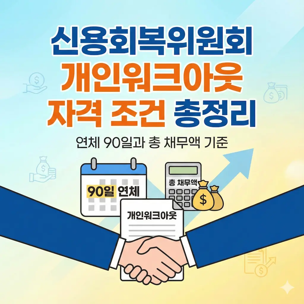 신용회복위원회 개인워크아웃 자격 조건 총정리｜연체 90일과 총 채무액 기준