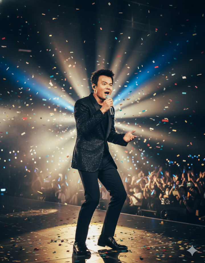 박진영의 무대 위 열정적인 퍼포먼스 모습