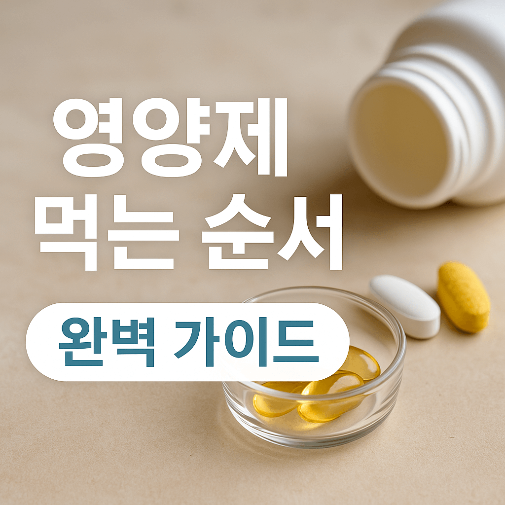 영양제 먹는 순서 썸네일