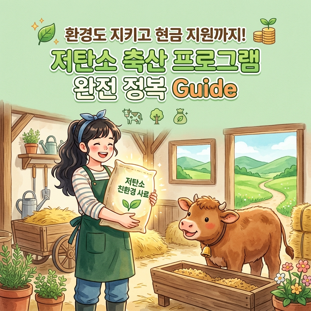 2026년 저탄소 농업 프로그램 축산 분야 신청 혜택 및 요약
