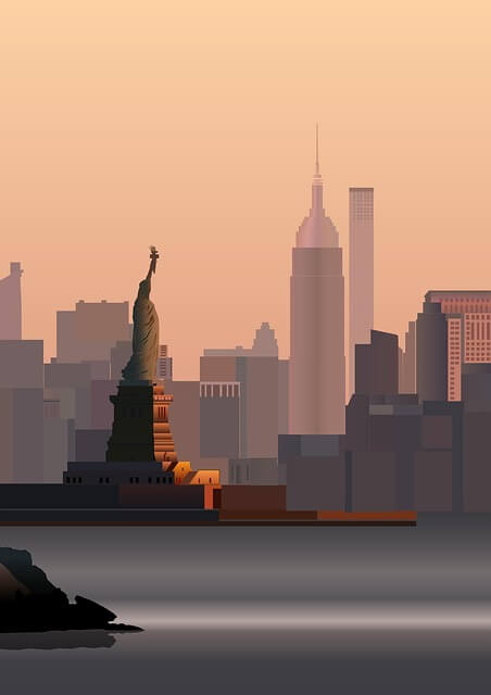 미국 자유여신상 일러스트