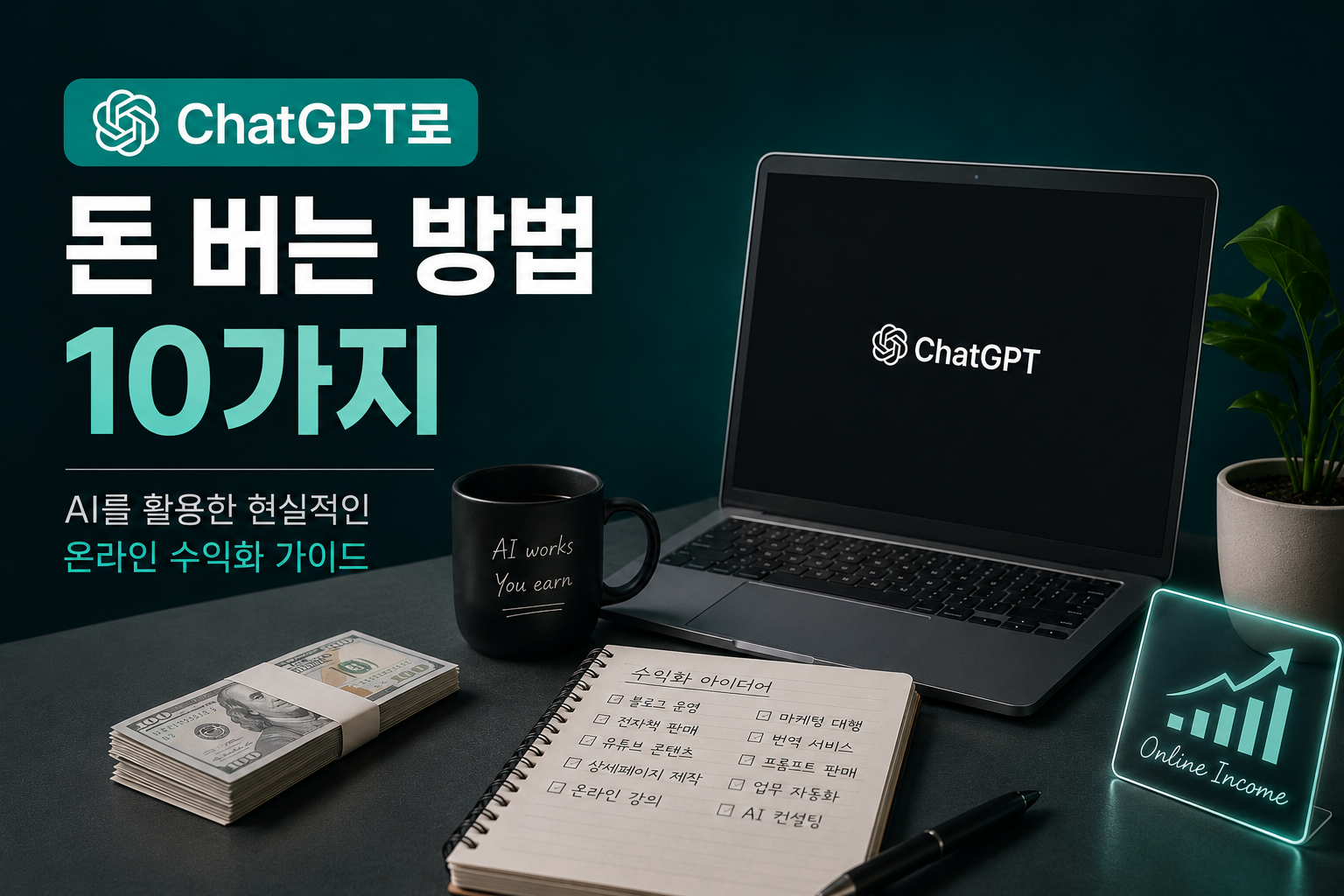 ChatGPT로 돈 버는 방법 10가지 ❘ AI를 활용한 현실적인 온라인 수익화 가이드