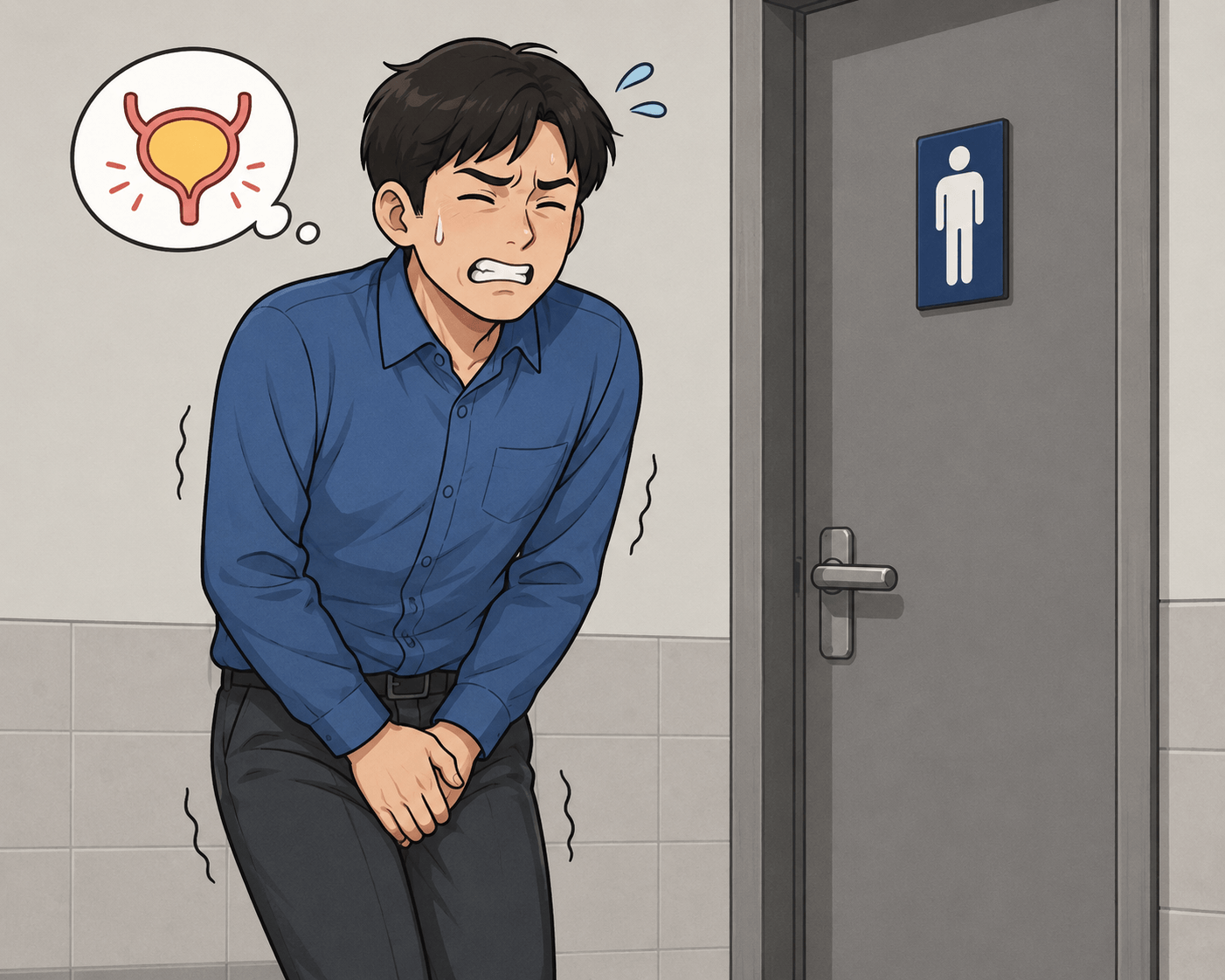 화장실가는중인 남자 그림