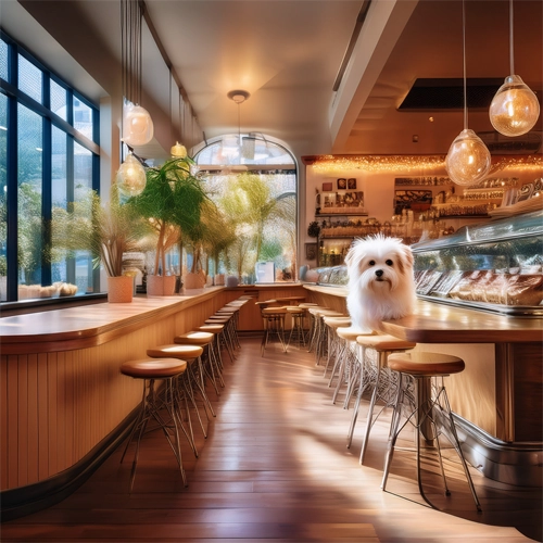 강아지와 애견카페2