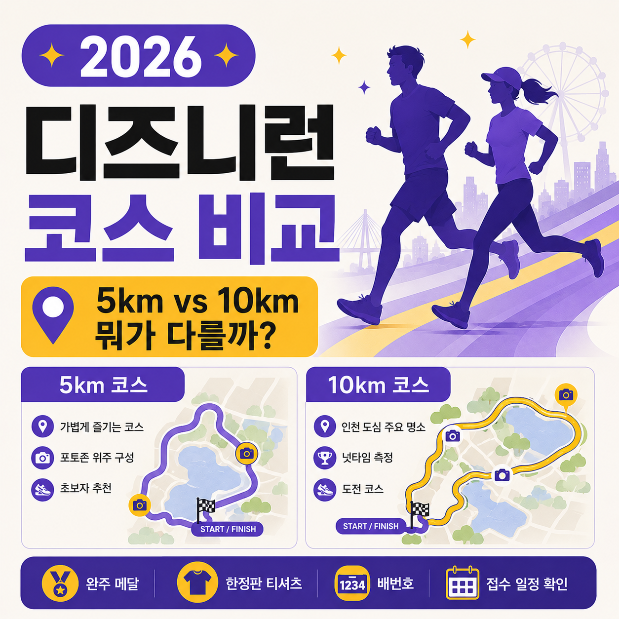 인천 디즈니런 2026 코스 안내 이미지