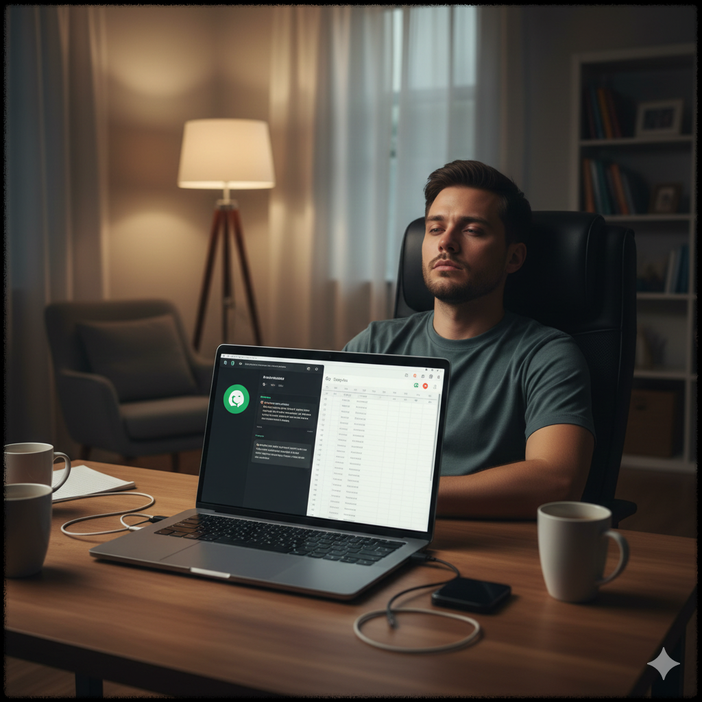 단순 반복 작업을 AI가 대신 처리하는 모습