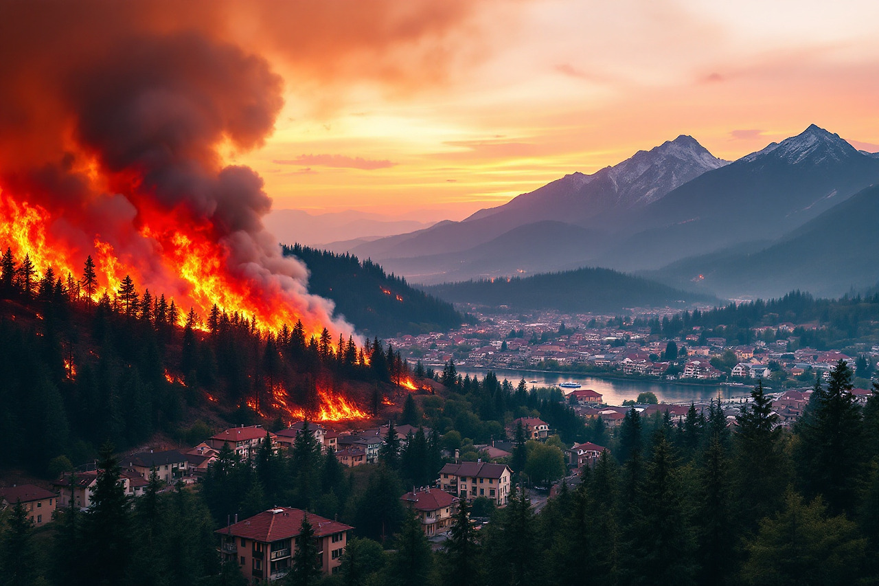 도심및 민가로 불이 번질 가능성 증가