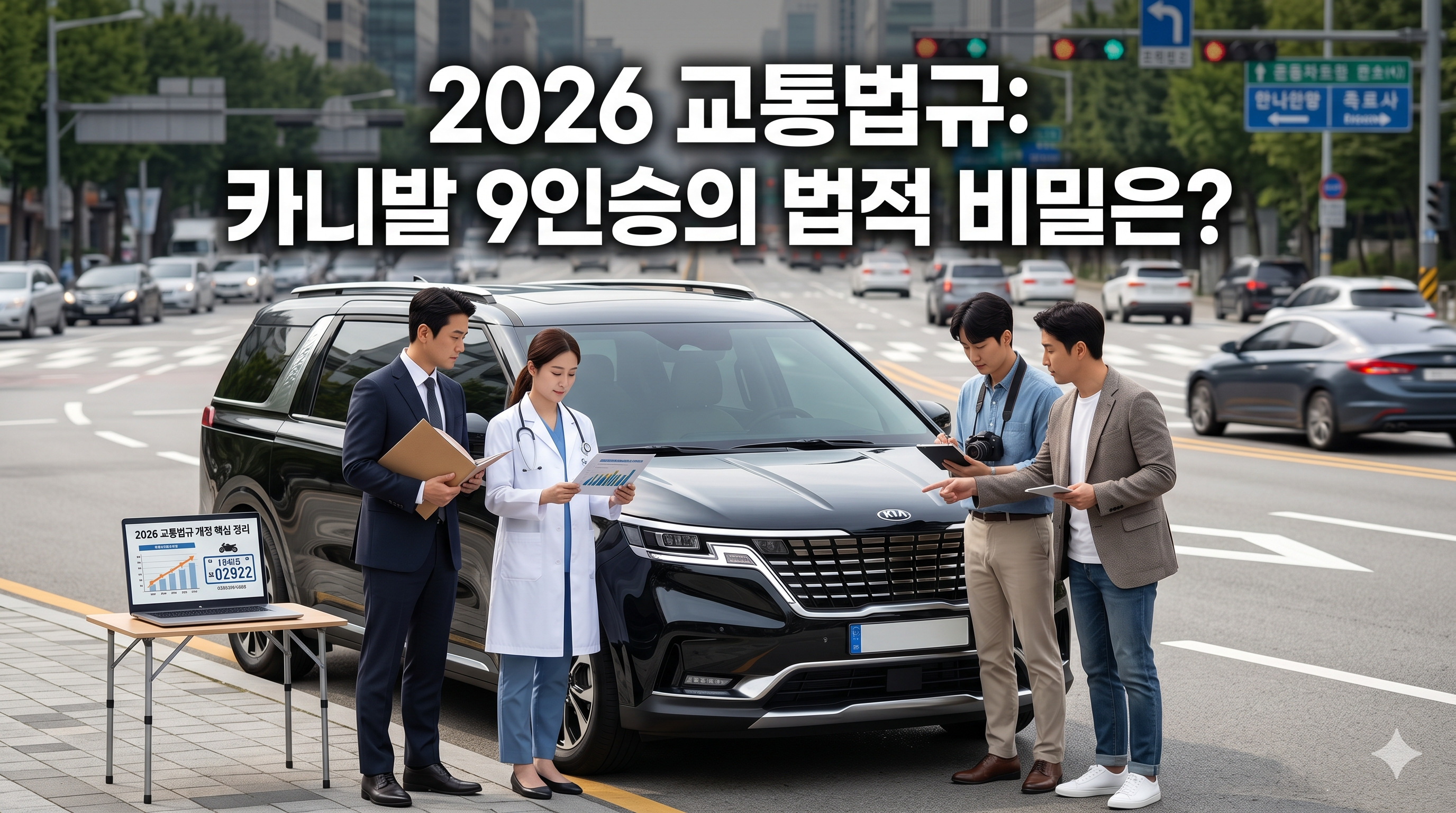 2026년 교통법규 변화 총정리. 꼬리 물기 파란불도 단속, 감기약 약물 운전 해당 여부, 카니발 9인승 버스전용차로 실제 단속 기준, 전기차 화재 통계까지 정리