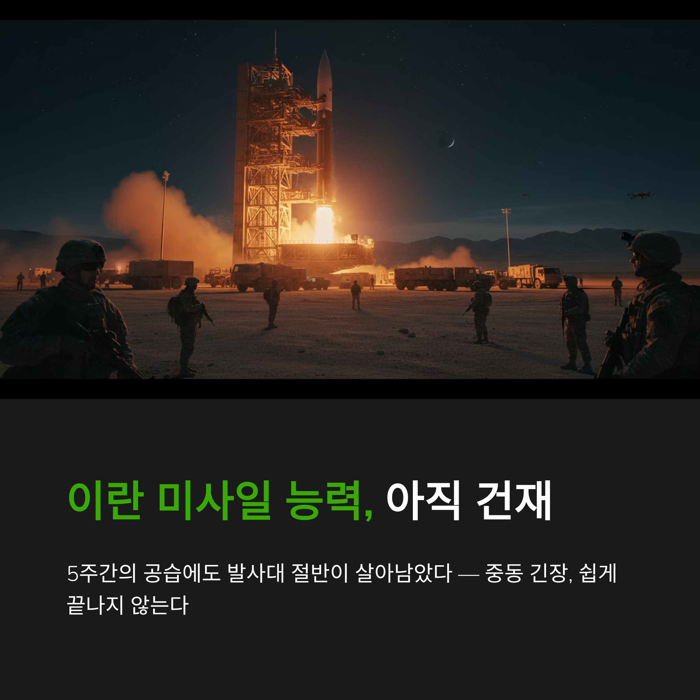 미국 정보당국 “이란 미사일 발사 능력 여전히 상당” CNN 보도 정리