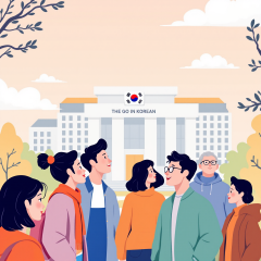 국민들이 국민추천제 안내판을 보고 있는 장면